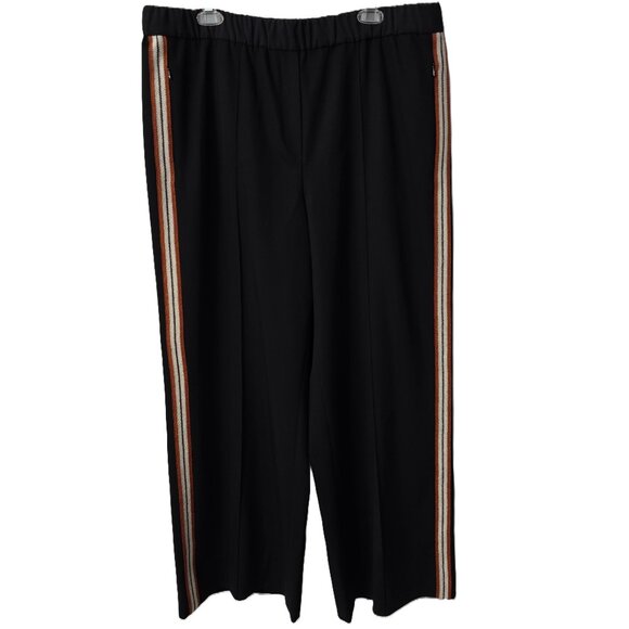 ME+EM Side Stripe Track Pant 14 US 18 UK Wide Leg Trouser Black Zip Pockets NEW - Picture 14 of 15